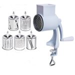 Casa si Gradina - Bucatarie si vesela - Ustensile bucatarie - Razatori si curatatoare - Set razatoare manuala cu prindere pe masa, 5 accesorii, pentru nuci, legume, branzeturi, razatoare multifunctionala - Infinity.ro