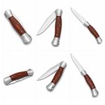 Sport si Outdoor - Camping - Cutite, bricege si accesorii - Cutite si bricege - Set 2 cutite pliabile outdoor cu aspect lemn, DEPOX®, 37 cm /28,5 cm, multicolor - Infinity.ro