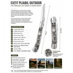 Sport si Outdoor - Camping - Cutite, bricege si accesorii - Cutite si bricege - Set 2 cutite pliabile outdoor cu aspect lemn, DEPOX®, 37 cm /28,5 cm, multicolor - Infinity.ro