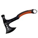 Sport si Outdoor - Sporturi de contact - Produse autoaparare - Set topor multifunctional camping cu ciocan, cutit de aruncat si spray autoaparare chili DEPOX®, otel inoxidabil, maner cauciucat, 33.5 cm/60 ml - Infinity.ro