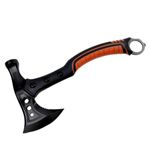 Sport si Outdoor - Sporturi de contact - Produse autoaparare - Set topor multifunctional camping cu ciocan, cutit de aruncat si spray autoaparare chili DEPOX®, otel inoxidabil, maner cauciucat, 33.5 cm/60 ml - Infinity.ro