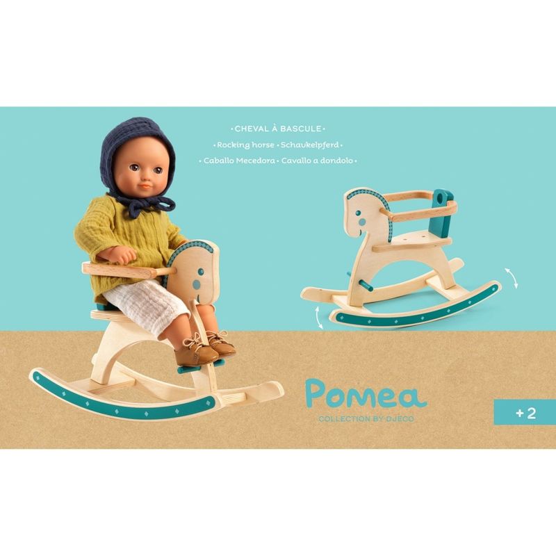 Jucarii, Copii si Bebe - Jucarii si jocuri - Papusi si accesorii - Casute de papusi si mobilier - Colectia Pomea, Calut balansoar pentru papusi, Djeco - Infinity.ro