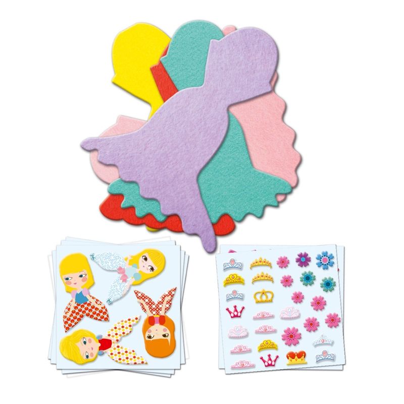 Jucarii, Copii si Bebe - Jucarii si jocuri - Jucarii & jocuri educative - Seturi de artizanat - Colaje cu fetru Iubesc printesele, Djeco - Infinity.ro