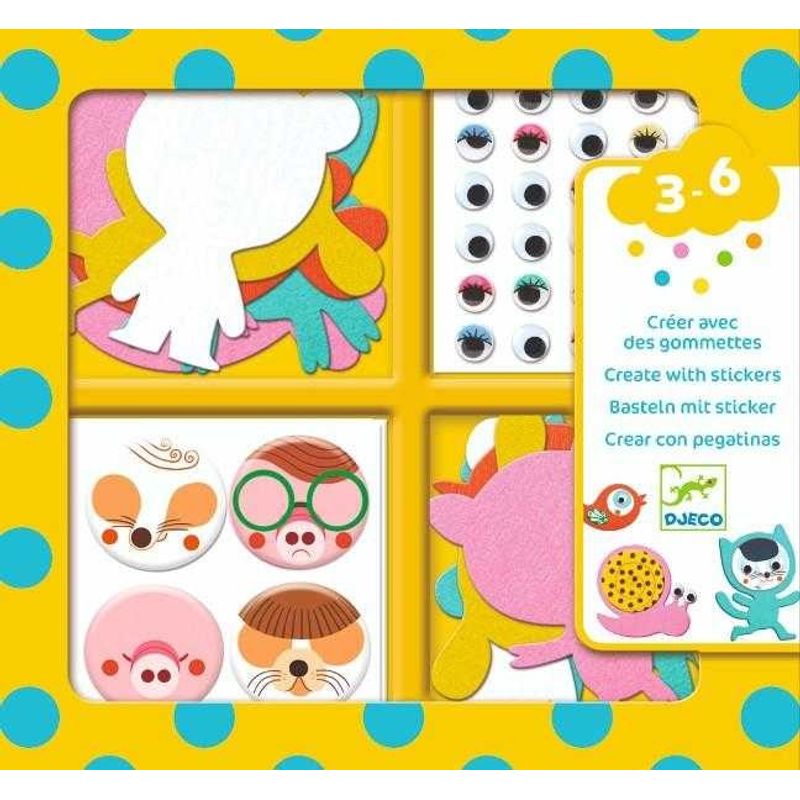 Jucarii, Copii si Bebe - Jucarii si jocuri - Jucarii & jocuri educative - Seturi de artizanat - Colaje cu fetru Iubesc animalele, Djeco - Infinity.ro