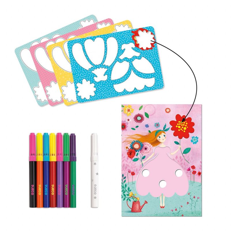 Jucarii, Copii si Bebe - Jucarii si jocuri - Jucarii & jocuri educative - Seturi pictura si desen - Atelier de desen Rochii frumoase, Djeco - Infinity.ro