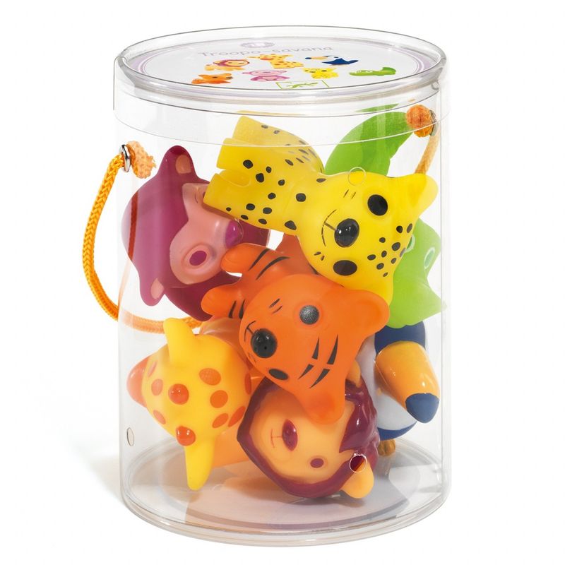 Jucarii, Copii si Bebe - Jucarii si jocuri - Figurine - Animalute din silicon Troopo savana, Djeco - Infinity.ro