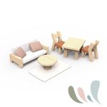 Jucarii, Copii si Bebe - Jucarii si jocuri - Papusi si accesorii - Casute de papusi si mobilier - Casa de papusi din lemn cu accesorii, Speedy Monkey - Infinity.ro