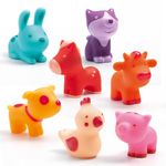Jucarii, Copii si Bebe - Jucarii si jocuri - Figurine - Animalute din silicon Troopo farm, Djeco - Infinity.ro