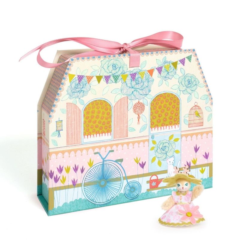 Jucarii, Copii si Bebe - Jucarii si jocuri - Jucarii & jocuri educative - Seturi de artizanat - Casuta miniaturala de asamblat si colorat Alba, Djeco - Infinity.ro