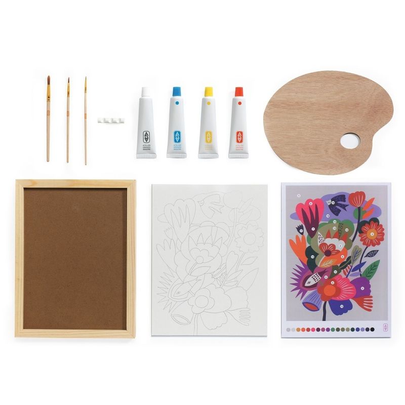 Jucarii, Copii si Bebe - Jucarii si jocuri - Jucarii & jocuri educative - Seturi de artizanat - Atelier creativ 23 pentru adulti Pictura Flori, Djeco - Infinity.ro
