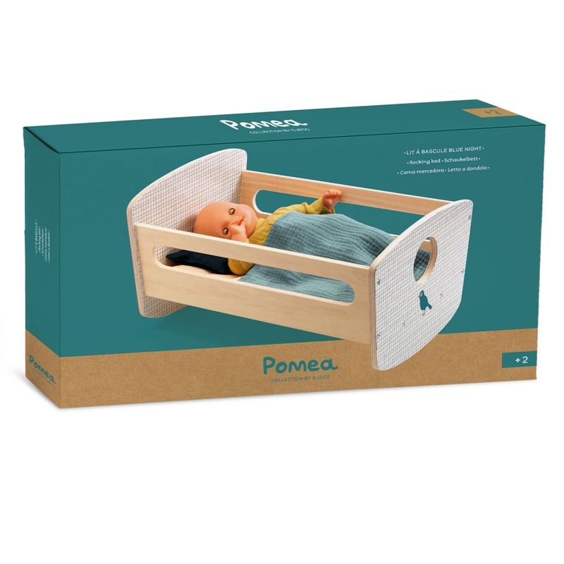 Jucarii, Copii si Bebe - Jucarii si jocuri - Papusi si accesorii - Casute de papusi si mobilier - Colectia Pomea, Patut balansoar pentru papusi, Djeco - Infinity.ro