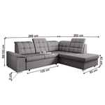 Casa si Gradina - Mobilier - Canapele si coltare - Canapele - Canapea extensibila, gri-maroniu, dreapta, OREO ROH - Infinity.ro