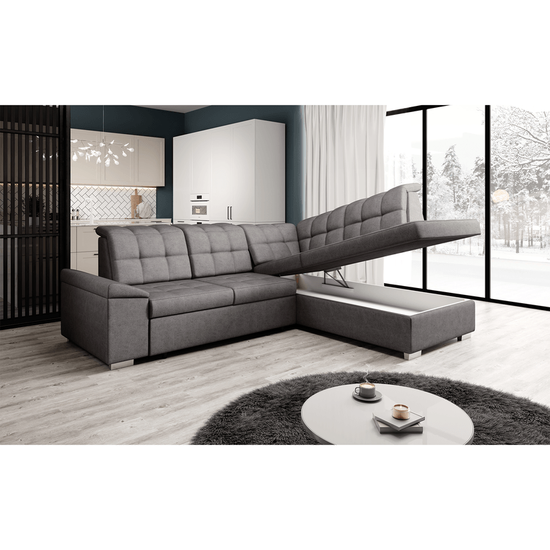 Casa si Gradina - Mobilier - Canapele si coltare - Canapele - Canapea extensibila, gri-maroniu, dreapta, OREO ROH - Infinity.ro