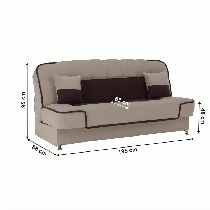 Casa si Gradina - Mobilier - Canapele si coltare - Canapele - Canapea extensibila, bej/maro, PERSI - Infinity.ro
