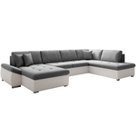 Casa si Gradina - Mobilier - Canapele si coltare - Canapele - Canapea extensibila, alb/gri, dreapta, MATAR U - Infinity.ro