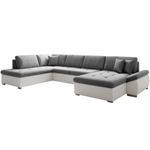 Casa si Gradina - Mobilier - Canapele si coltare - Canapele - Canapea extensibila, alb/gri, stanga, MATAR U - Infinity.ro