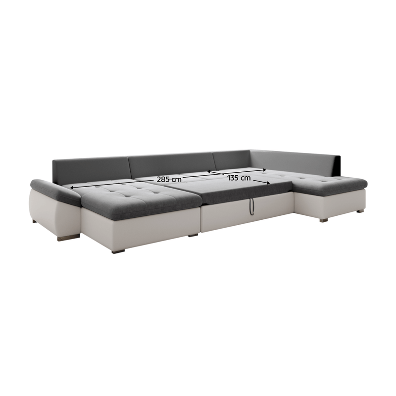 Casa si Gradina - Mobilier - Canapele si coltare - Canapele - Canapea extensibila, alb/gri, dreapta, MATAR U - Infinity.ro