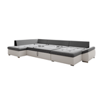 Casa si Gradina - Mobilier - Canapele si coltare - Canapele - Canapea extensibila, alb/gri, stanga, MATAR U - Infinity.ro
