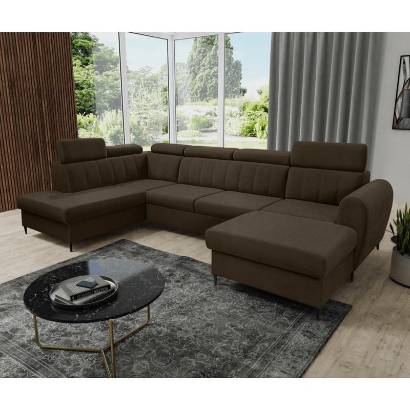 Casa si Gradina - Mobilier - Canapele si coltare - Canapele - Canapea extensibila, maro, dreapta, KORIO U - Infinity.ro