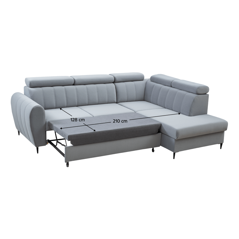 Casa si Gradina - Mobilier - Canapele si coltare - Canapele - Canapea extensibila, gri deschis, dreapta, KORIO L - Infinity.ro
