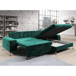 Casa si Gradina - Mobilier - Canapele si coltare - Canapele - Canapea extensibila VASAT ROH, dreapta, culoare smarald - Infinity.ro