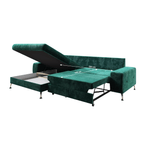 Casa si Gradina - Mobilier - Canapele si coltare - Canapele - Canapea extensibila, stanga, culoare smarald, VASAT ROH - Infinity.ro