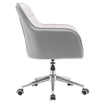 Casa si Gradina - Mobilier - Scaune si fotolii - Scaune - Scaun de birou, tesatura de catifea roz/gri, FELTON NEW - Infinity.ro
