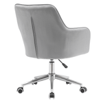 Casa si Gradina - Mobilier - Scaune si fotolii - Scaune - Scaun de birou, tesatura de catifea roz/gri, FELTON NEW - Infinity.ro