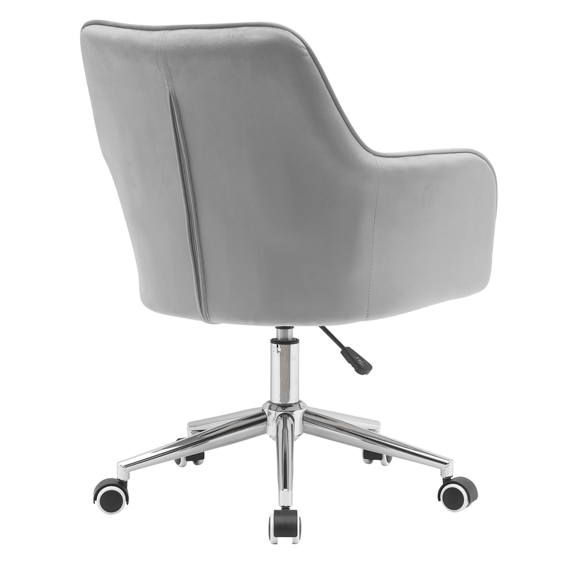 Casa si Gradina - Mobilier - Scaune si fotolii - Scaune - Scaun de birou, tesatura de catifea roz/gri, FELTON NEW - Infinity.ro