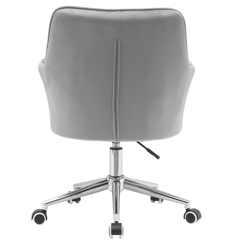 Casa si Gradina - Mobilier - Scaune si fotolii - Scaune - Scaun de birou, tesatura de catifea roz/gri, FELTON NEW - Infinity.ro