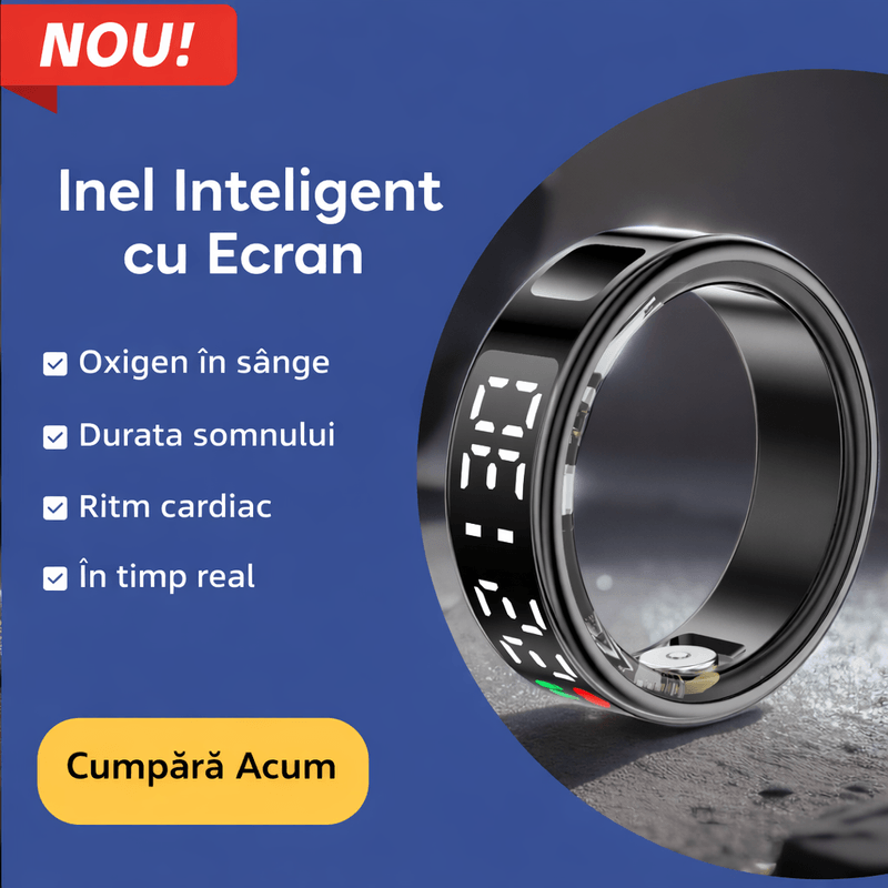 Laptop, Telefoane si Tablete - Wearables si gadgeturi - Gadgeturi - Accesorii SMART - Inel Inteligent Smart Ring GBV LOGIC R08 , Monitorizare Somn, Ritm Cardiac, SpO2, Fitness Tracker,Autonomie 5 Zile - Infinity.ro