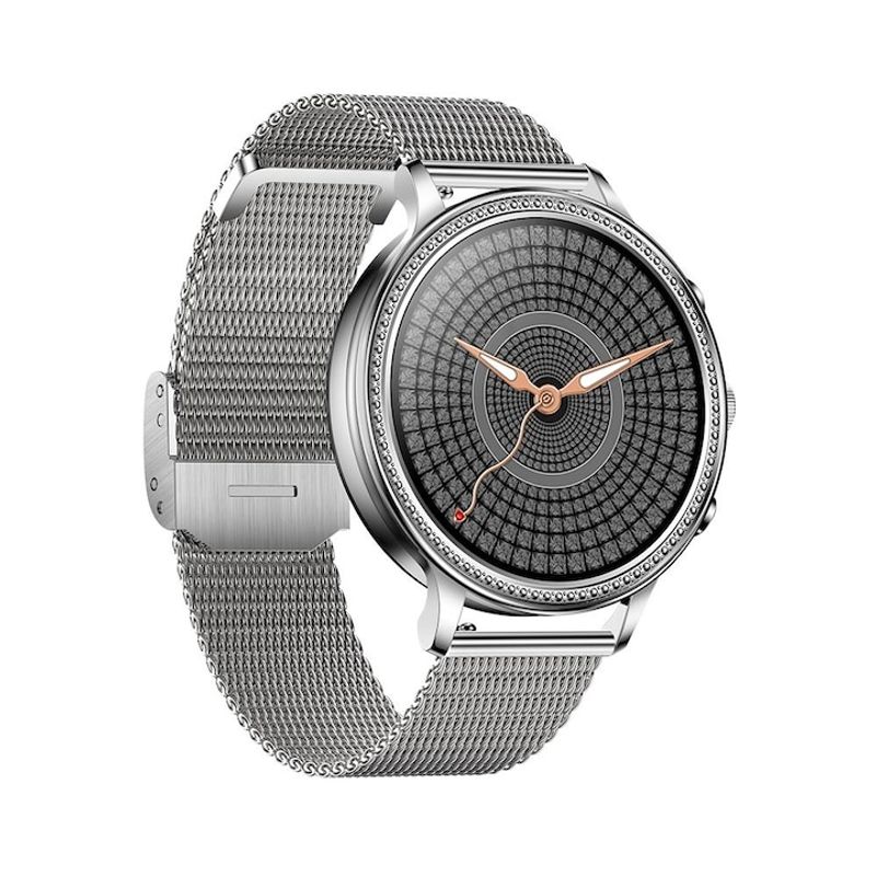 Laptop, Telefoane si Tablete - Wearables si gadgeturi - Wearables - Smartwatch-uri - Smartwatch Dama GBV LOGIC SW20 , Apel Bluetooth, Monitorizare Somn, Ritm Cardiac, Oxigen Sange, Notificari - Infinity.ro