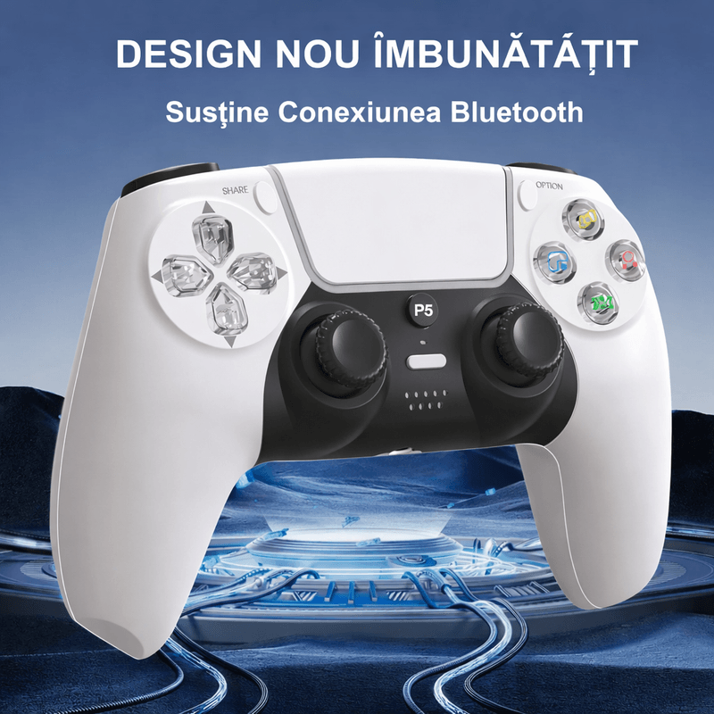 TV, Audio-Video si Foto - Audio profesionale - Controllere - Controller PS5 Wireless GBV Logic, Gamepad Gaming cu Vibratie Dubla, Functie Turbo, LED RGB, Compatibil PS5 si PC - Infinity.ro