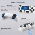 TV, Audio-Video si Foto - Audio profesionale - Controllere - Controller PS5 Wireless GBV Logic, Gamepad Gaming cu Vibratie Dubla, Functie Turbo, LED RGB, Compatibil PS5 si PC - Infinity.ro