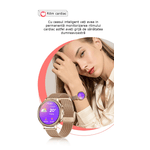 Laptop, Telefoane si Tablete - Wearables si gadgeturi - Wearables - Smartwatch-uri - Smartwatch Dama GBV LOGIC SW20 , Apel Bluetooth, Monitorizare Somn, Ritm Cardiac, Oxigen Sange, Notificari - Infinity.ro