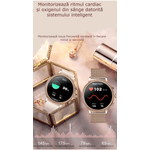 Laptop, Telefoane si Tablete - Wearables si gadgeturi - Wearables - Smartwatch-uri - Smartwatch Dama GBV LOGIC SW20 , Apel Bluetooth, Monitorizare Somn, Ritm Cardiac, Oxigen Sange, Notificari - Infinity.ro