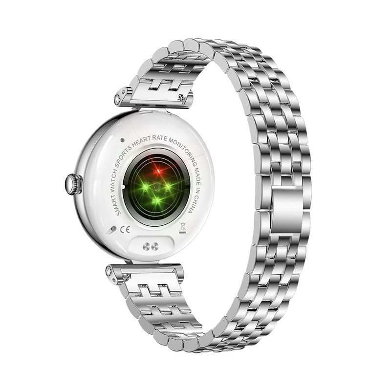 Laptop, Telefoane si Tablete - Wearables si gadgeturi - Wearables - Smartwatch-uri - Smartwatch Dama GBV Logic AK73, AMOLED 1.28 Inch, Apel Bluetooth, Monitorizare Puls, Oxigen Sange, Somn, 2 Curele - Infinity.ro