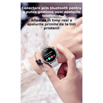 Laptop, Telefoane si Tablete - Wearables si gadgeturi - Wearables - Smartwatch-uri - Smartwatch Dama GBV LOGIC SW20 , Apel Bluetooth, Monitorizare Somn, Ritm Cardiac, Oxigen Sange, Notificari - Infinity.ro