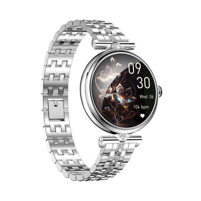Laptop, Telefoane si Tablete - Wearables si gadgeturi - Wearables - Smartwatch-uri - Smartwatch Dama GBV Logic AK73, AMOLED 1.28 Inch, Apel Bluetooth, Monitorizare Puls, Oxigen Sange, Somn, 2 Curele - Infinity.ro