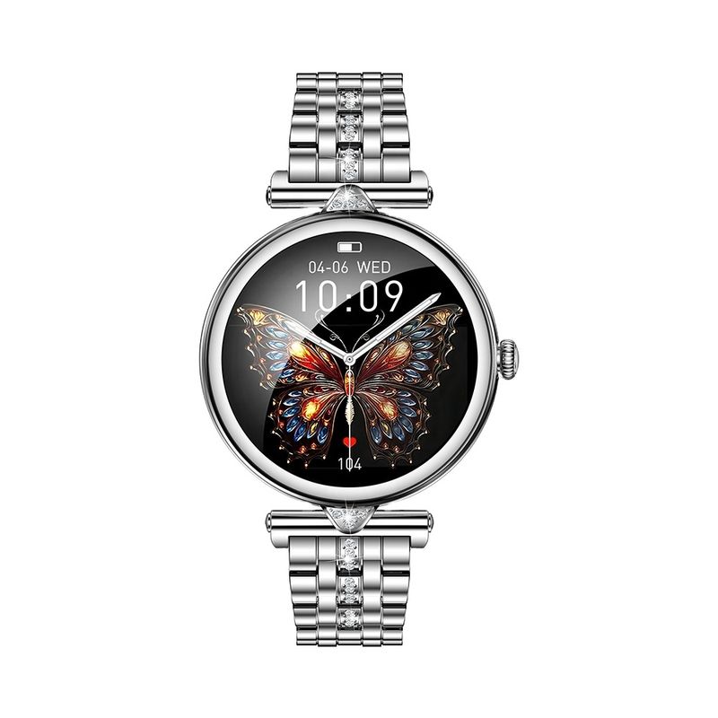 Laptop, Telefoane si Tablete - Wearables si gadgeturi - Wearables - Smartwatch-uri - Smartwatch Dama GBV Logic AK73, AMOLED 1.28 Inch, Apel Bluetooth, Monitorizare Puls, Oxigen Sange, Somn, 2 Curele - Infinity.ro