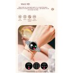 Laptop, Telefoane si Tablete - Wearables si gadgeturi - Wearables - Smartwatch-uri - Smartwatch Dama GBV Logic AK73, AMOLED 1.28 Inch, Apel Bluetooth, Monitorizare Puls, Oxigen Sange, Somn, 2 Curele - Infinity.ro