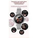 Laptop, Telefoane si Tablete - Wearables si gadgeturi - Wearables - Smartwatch-uri - Smartwatch Dama GBV Logic AK73, AMOLED 1.28 Inch, Apel Bluetooth, Monitorizare Puls, Oxigen Sange, Somn, 2 Curele - Infinity.ro