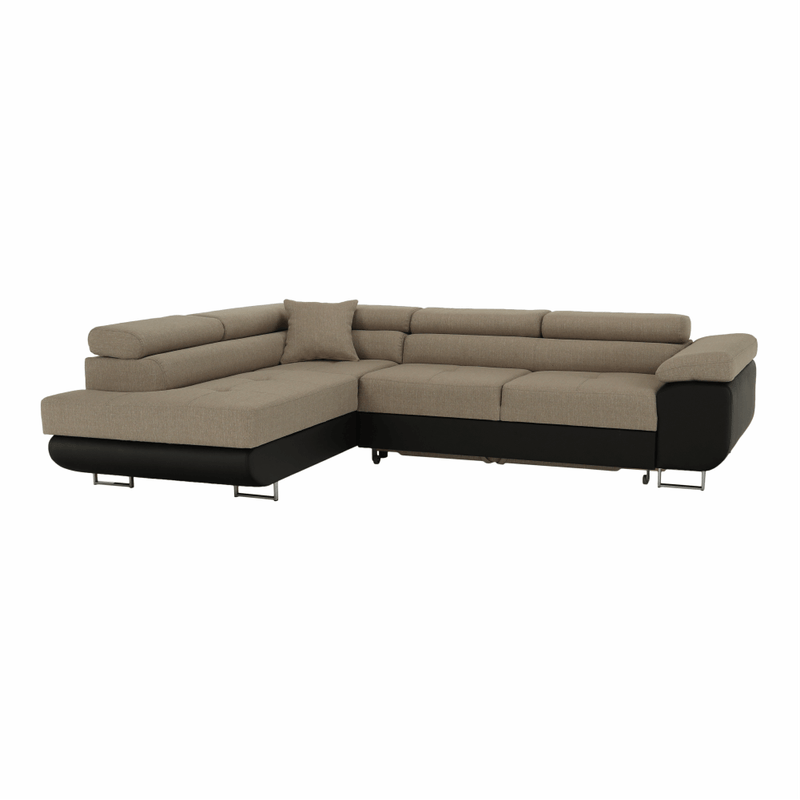 Casa si Gradina - Mobilier - Canapele si coltare - Coltare - Coltar, maro/bej, model stanga, AMARETO NEW - Infinity.ro