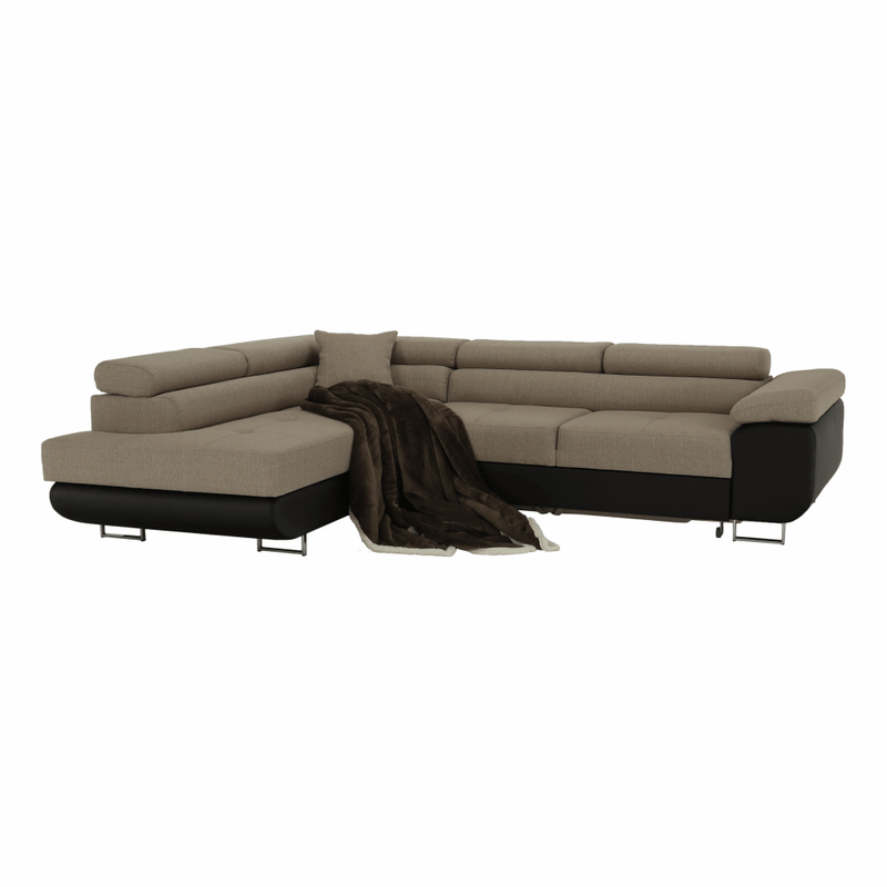 Casa si Gradina - Mobilier - Canapele si coltare - Coltare - Coltar, maro/bej, model stanga, AMARETO NEW - Infinity.ro