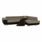 Casa si Gradina - Mobilier - Canapele si coltare - Coltare - Coltar, maro/bej, model dreapta, AMARETO NEW - Infinity.ro