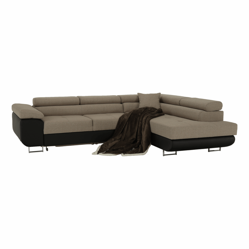 Casa si Gradina - Mobilier - Canapele si coltare - Coltare - Coltar, maro/bej, model dreapta, AMARETO NEW - Infinity.ro