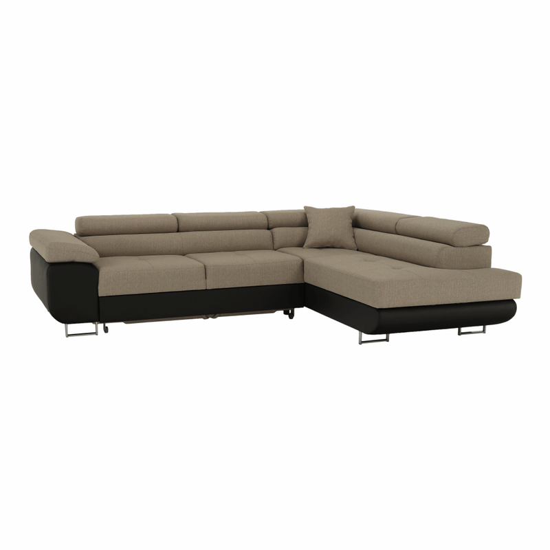Casa si Gradina - Mobilier - Canapele si coltare - Coltare - Coltar, maro/bej, model dreapta, AMARETO NEW - Infinity.ro
