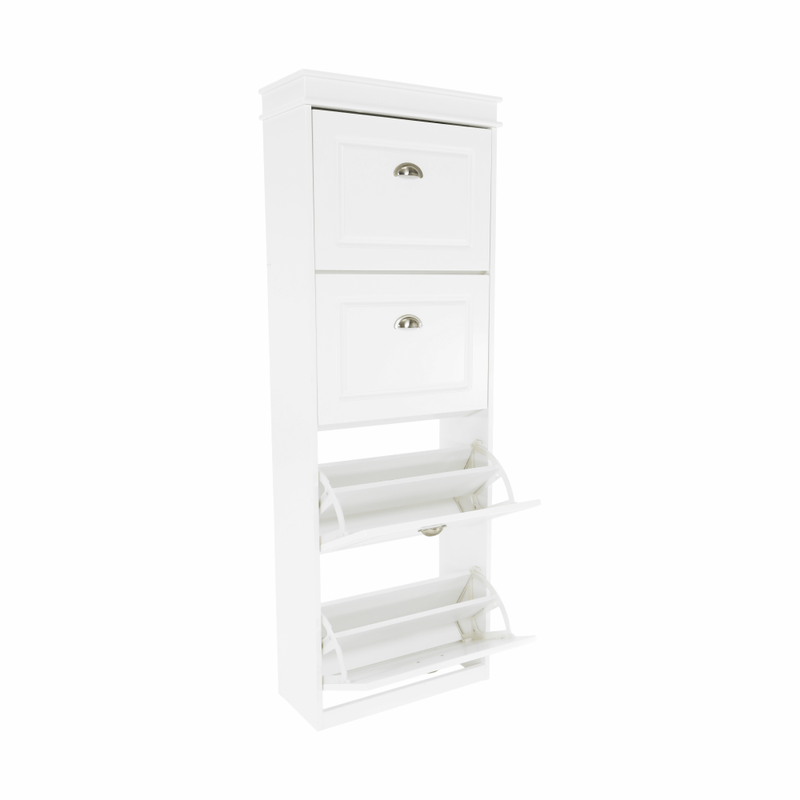 Casa si Gradina - Mobilier - Dulapuri si sifoniere - Dulapuri pantofi - Pantofar, 4 compartimente, alb, SEBER TYP 3 - Infinity.ro