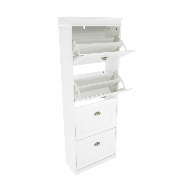 Casa si Gradina - Mobilier - Dulapuri si sifoniere - Dulapuri pantofi - Pantofar, 4 compartimente, alb, SEBER TYP 3 - Infinity.ro