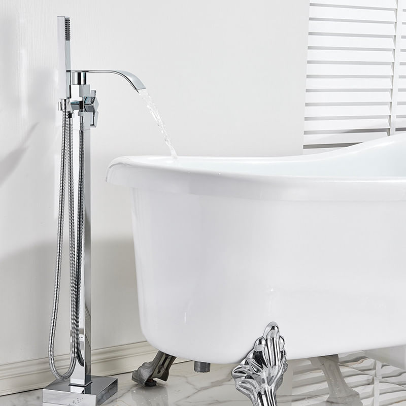 Casa si Gradina - Sanitare - Lavoar baie si accesorii - Baterii sanitare - Baterie cada Free standing, Blackswan, Tip M84, model crom lucios, dimensiune 100 cm - Infinity.ro